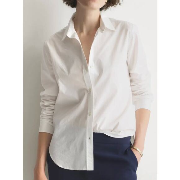 Quince Tops - Quince Women's Cotton Poplin Long Sleeve Button Down Shirt Minimalistic M NWT